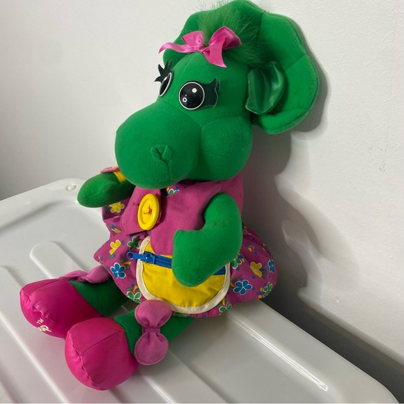 BABY BOP Talk N Dress Teach Me 17" Plush Doll Vtg 1993 Barney Dinosaur Playskool - Picture 3 of 13